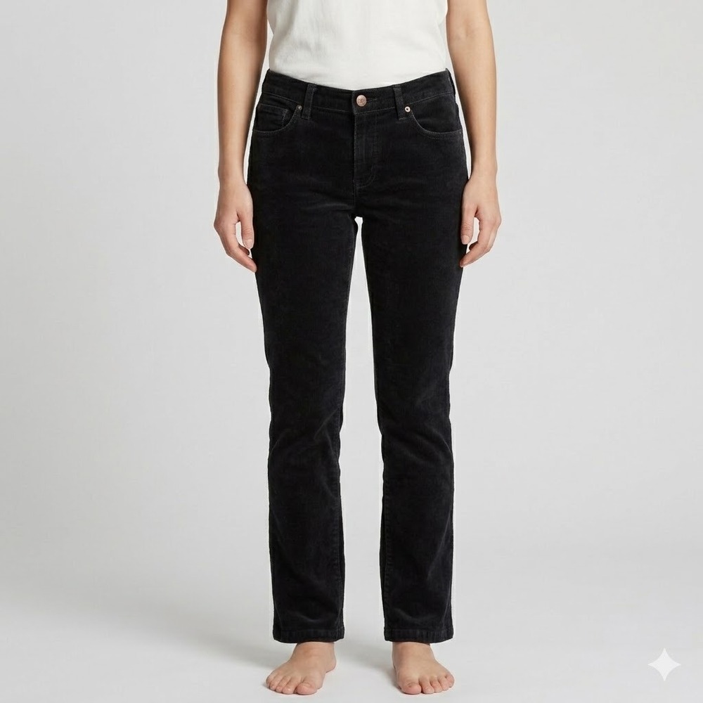 UNIQLO Black Corduroy Pants 29" Waist Stretch Straight Leg